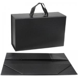 Foldable box with handle